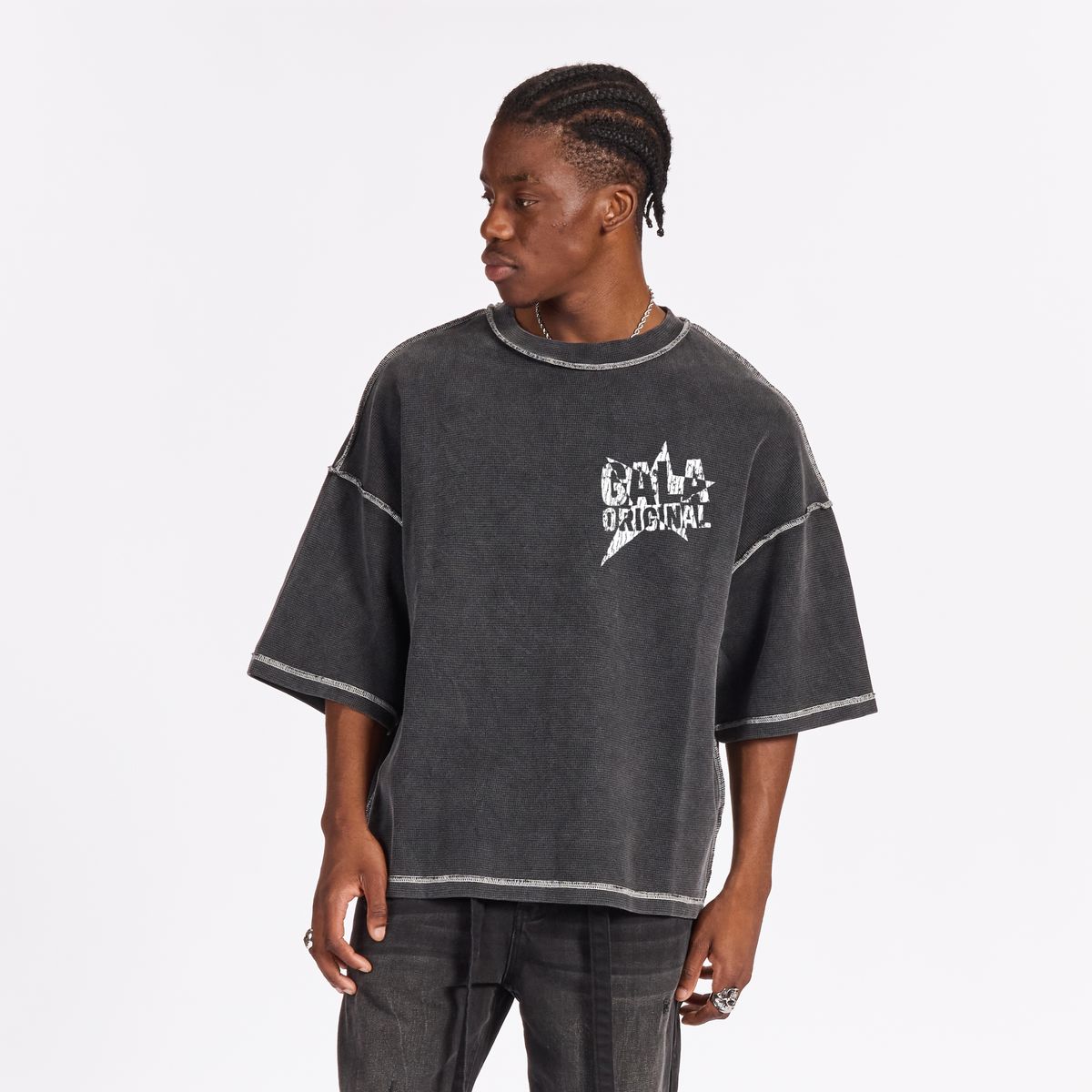 Gala Waffle Knit Box Tee