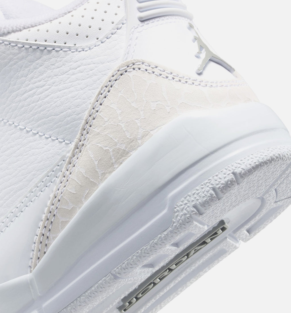 Air Jordan 3 Retro White & Silver Preschool Lifestyle Shoe