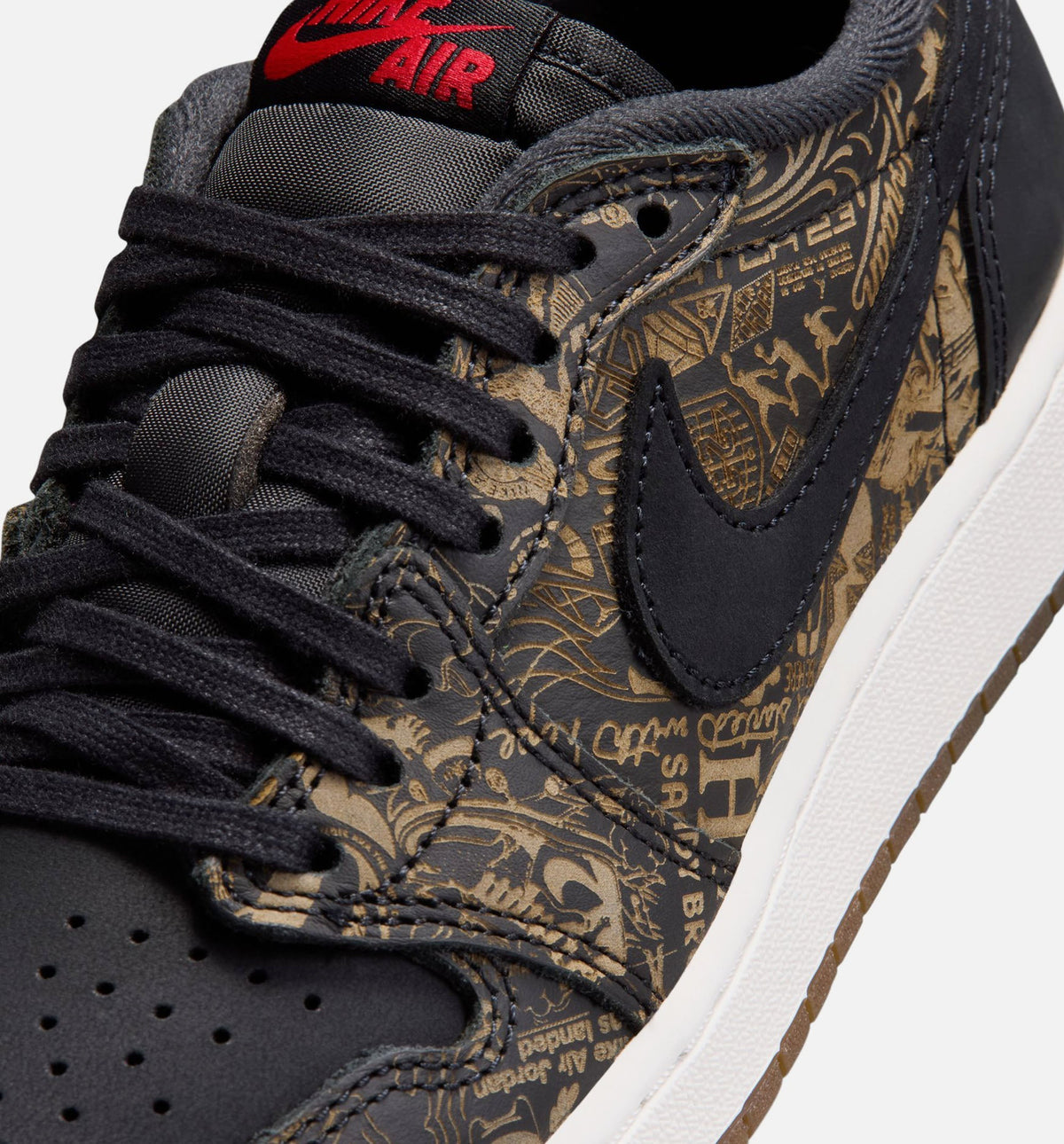 Air Jordan 1 Retro Low OG Grade School Lifestyle Shoe - Black/Varsity Red/Summit White