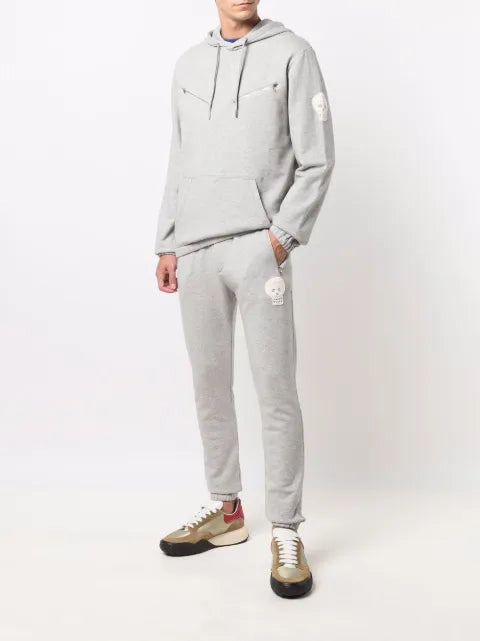 Alexander McQueen skull-patch zip-detail hoodie