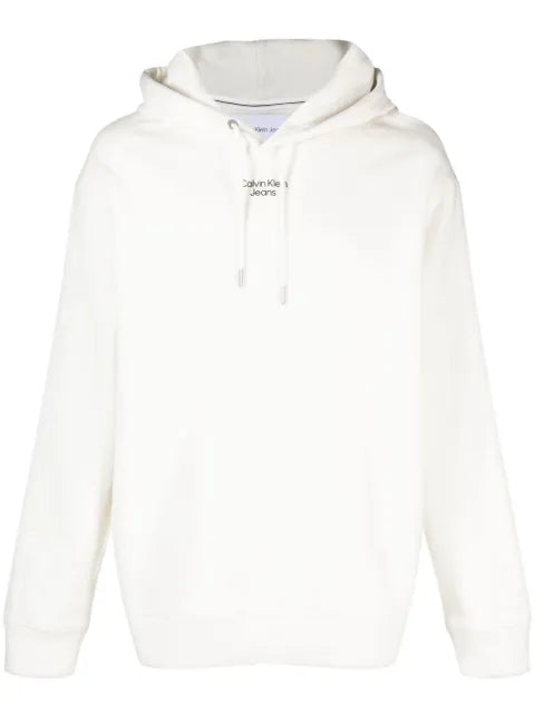 Calvin Klein Jeans stacked logo cotton hoodie