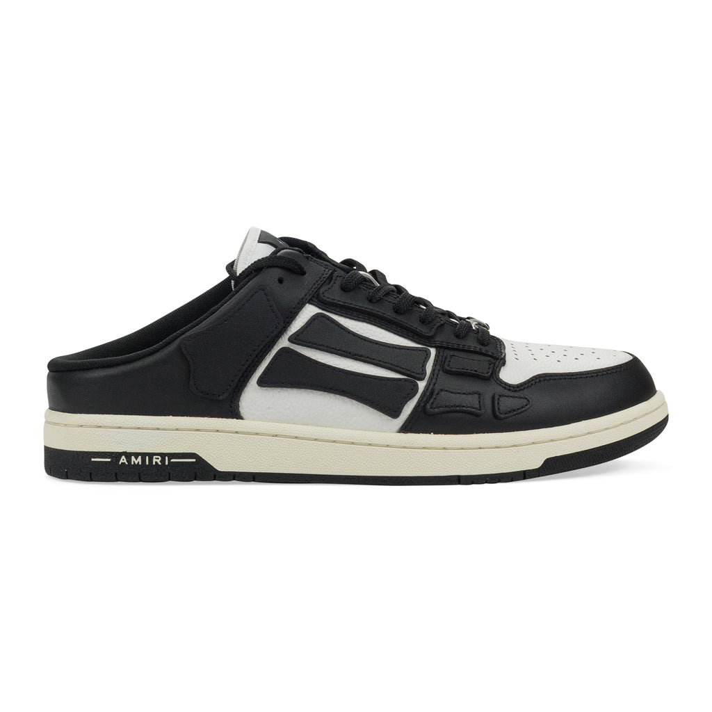 Black/White Skel Top Low Slip On