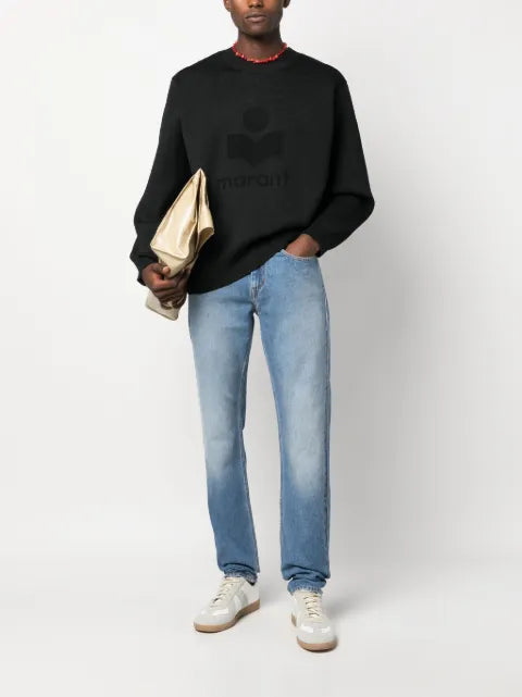 MARANT AYLER logo-motif ribbed sweater