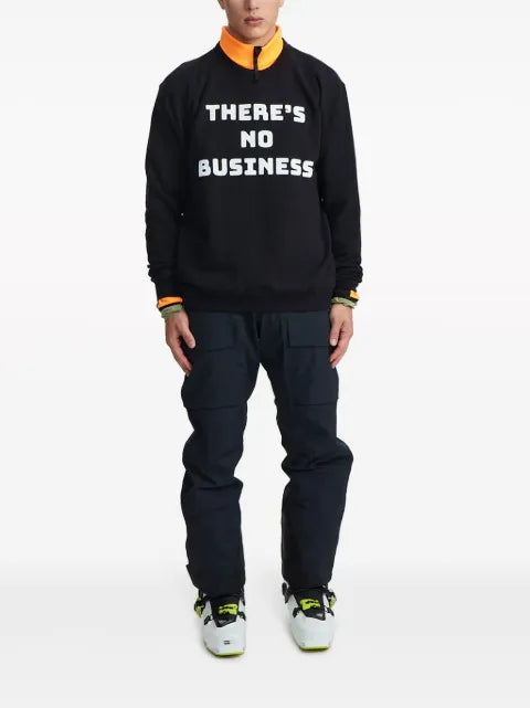 Aztech Mountain No Biz slogan-print sweatshirt