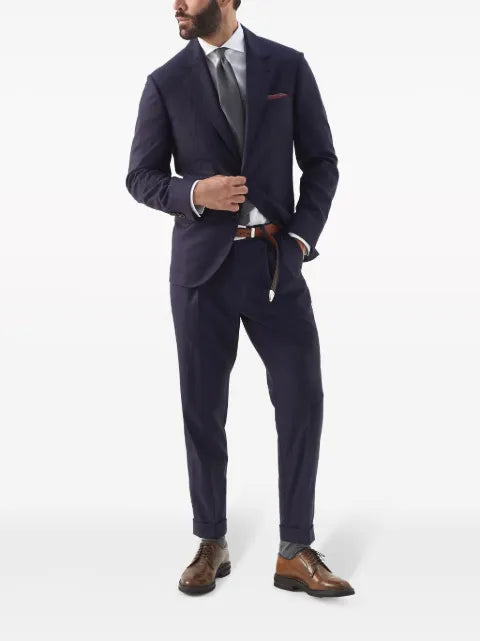 Brunello Cucinelli virgin wool chalk stripe batavia blazer