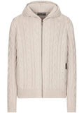 Dolce & Gabbana cable-knit hoodie