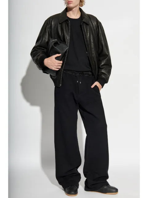 Saint Laurent leather bomber jacket