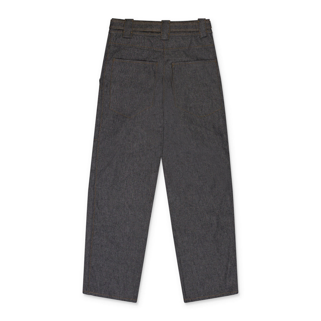 GREY CARROTS STRAIGHT PANTS