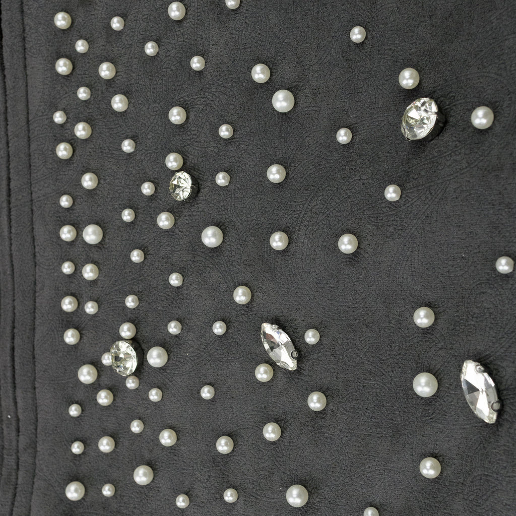 BLACK CASHEW BLOSSOM PEARL HOODIE