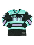 Mitchell & Ness Seattle Kraken V-neck striped sweatshirt