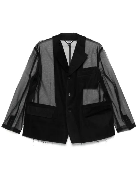 Black Comme Des Garçons tulle blazer