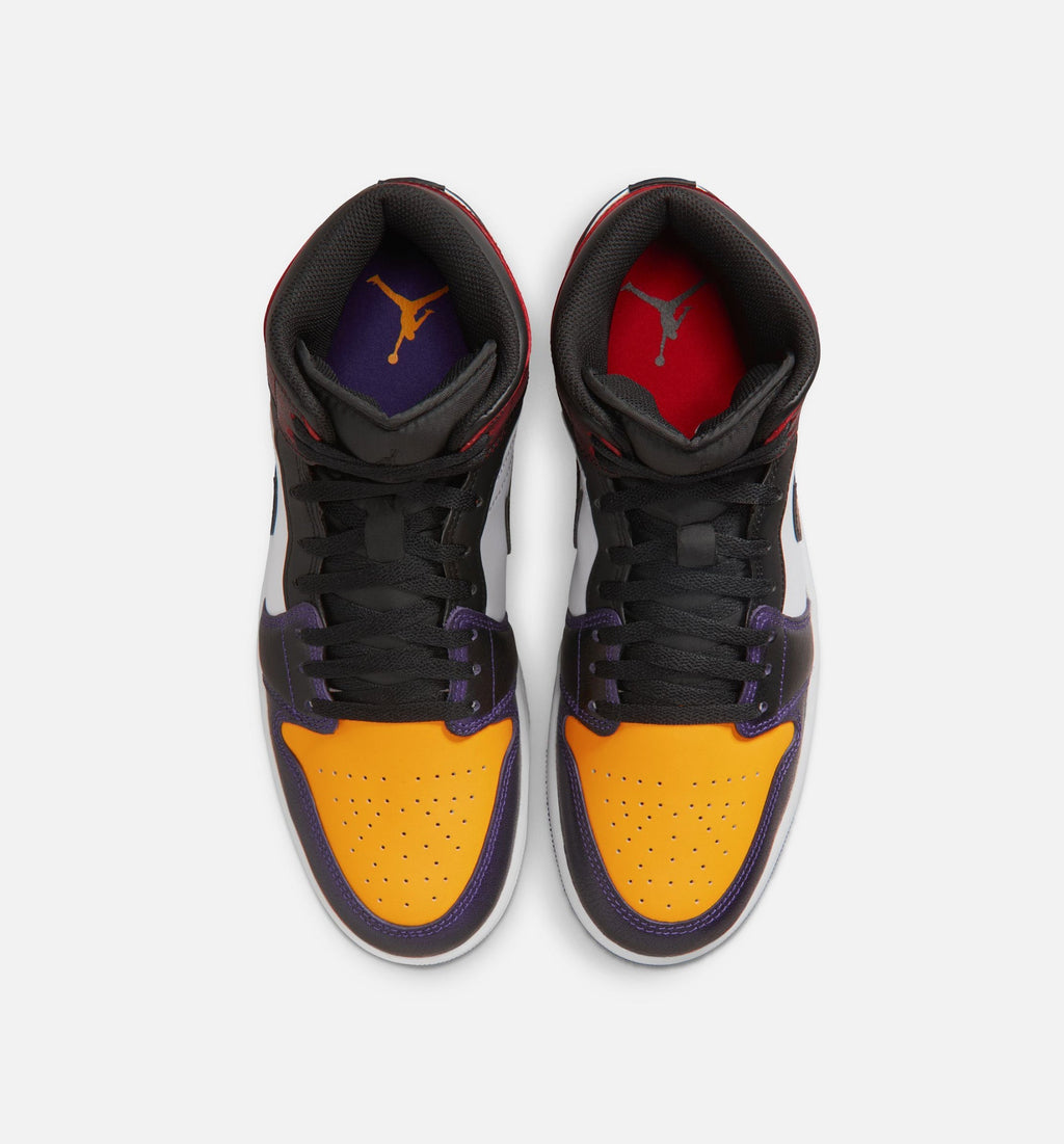 Air Jordan 1 Mid SE - Men's Lifestyle Sneaker (True Red/White/Court Purple/Black)