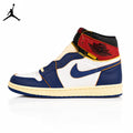 Air Jordan 1 High UN Blue/White Color-Block Unisex Sneakers BV1300-146