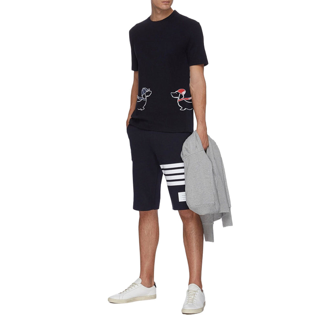 Men's Classic Four-Bar Couple Puppy Dog T-Shirt - 100% Cotton Made in Japan | Thom Browne