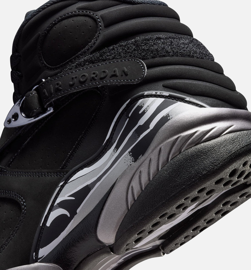 Air Jordan 8 Retro "Chrome Black and Light Graphite" Men's Shoe – Black/White/Light Graphite