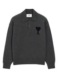 AMI Paris wool polo shirt with Ami de Coeur
