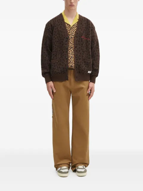 WACKO MARIA leopard-print cardigan