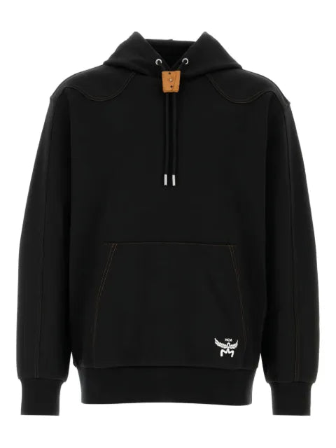 MCM contrast-stitch hooded sweatshirt