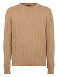 slowear cable-knit cotton sweater