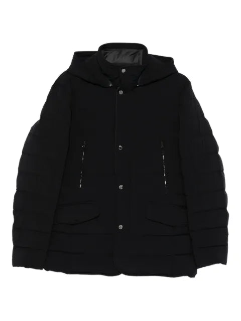 Moorer buttoned quilted padded jacket