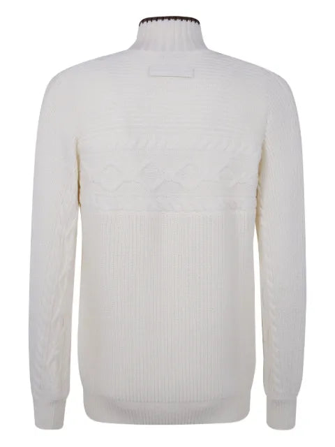 Zegna cable-knit high-neck sweater