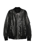 Rick Owens classic flight leather bomber jacket