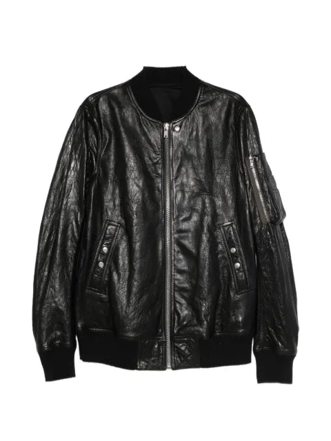 Rick Owens classic flight leather bomber jacket