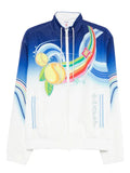 Casablanca graphic-zipped jacket