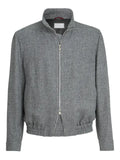 Brunello Cucinelli stand collar hopsack outerwear jacket