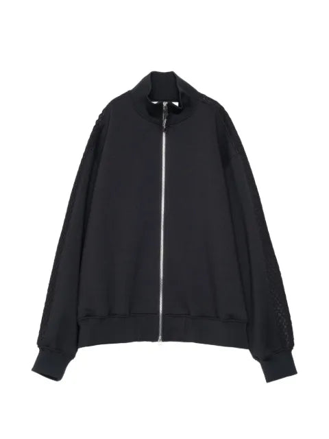 Yoshiokubo mesh-panelled zip-up sweatshirt