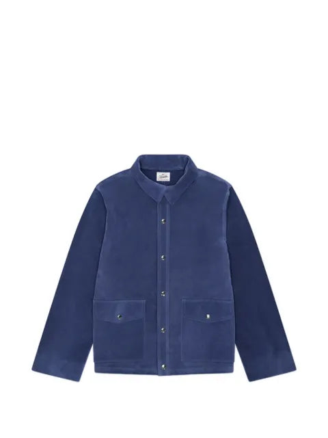 Fortela patch pocket leather jacket