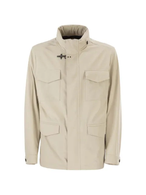 Fay detachable-hood flap-pocket jacket