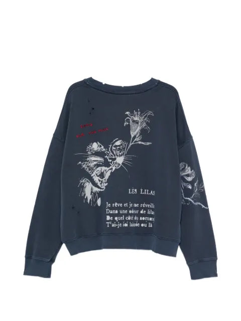 Song For The Mute graphic-print distressed sweatshirt