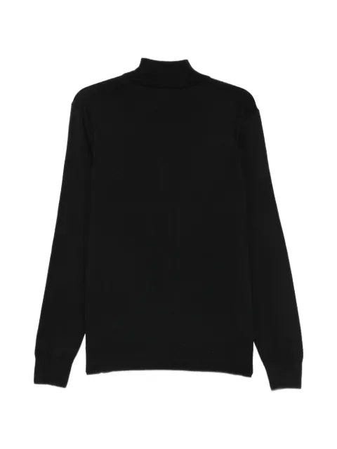 BOSS quarter-zip logo-embroidered sweater