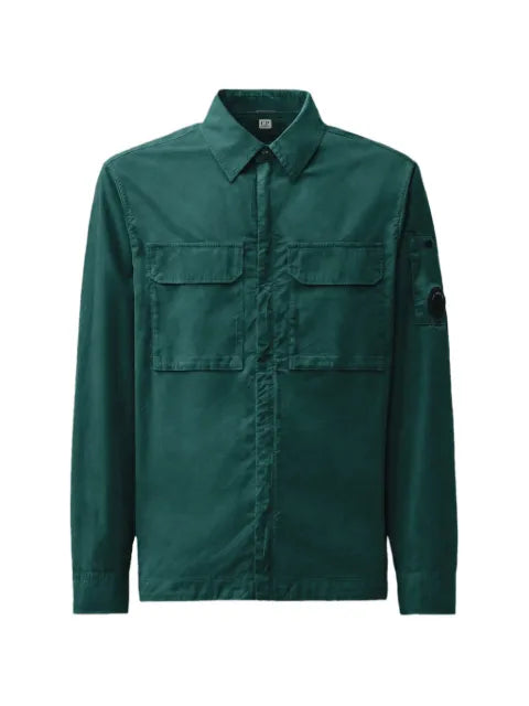 C.P. Company organic gabardine Lens flap zip overshirt