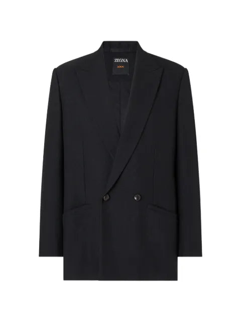 Zegna black wool and mohair jacket