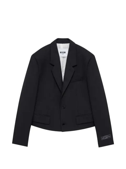 MSGM cropped notch-lapels jacket