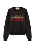 MSGM slogan-intarsia crew-neck sweater