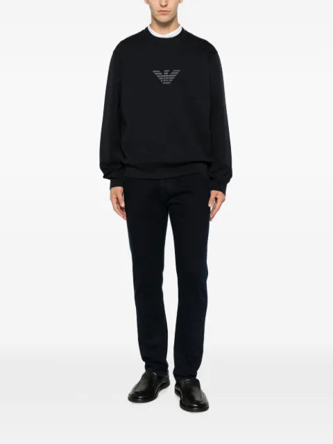 Emporio Armani logo-patch sweater