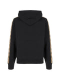Burberry Check-stripe zip-up hoodie