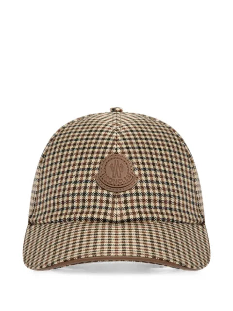 Moncler checked baseball cap