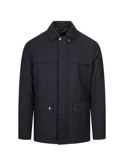 Canali concealed-fastening jacket