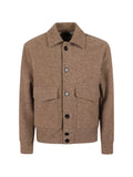 DONDUP button-up patch-pocket shirt jacket