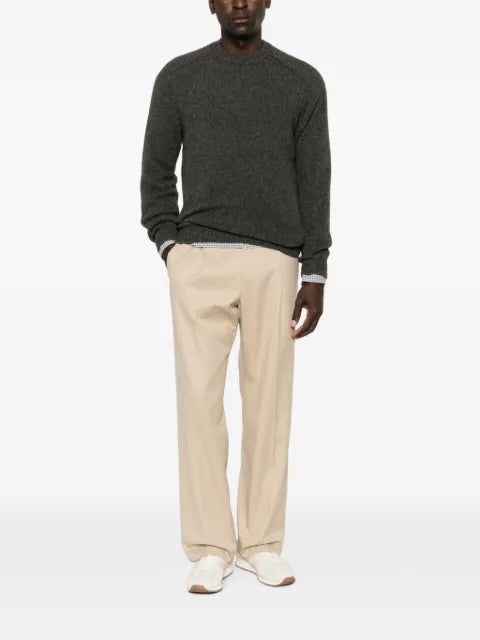 SCAGLIONE ribbed-knit raglan-sleeve sweater