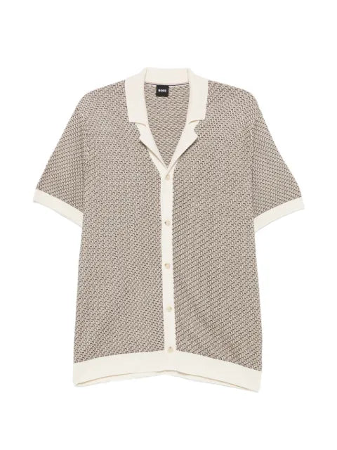BOSS geometric-pattern cardigan
