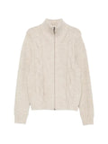Corneliani cable-knit zip-up sweater