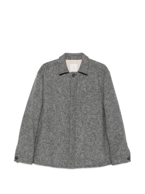Eleventy marl-effect button-up jacket