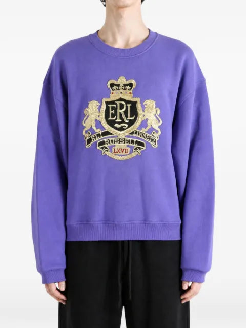 ERL crest-patchwork sweater