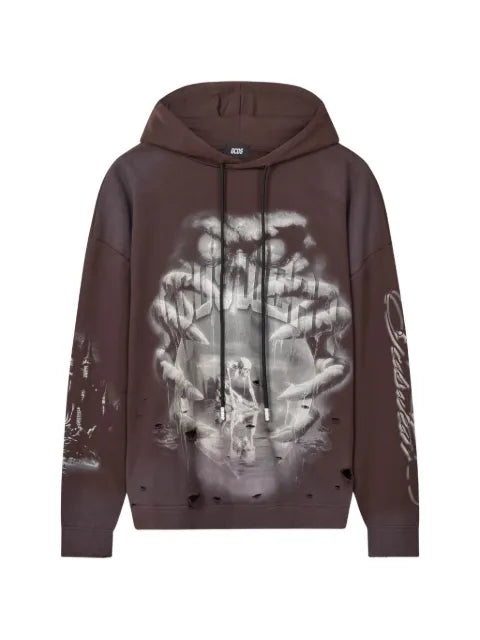 GCDS Gothic graphic-print hoodie