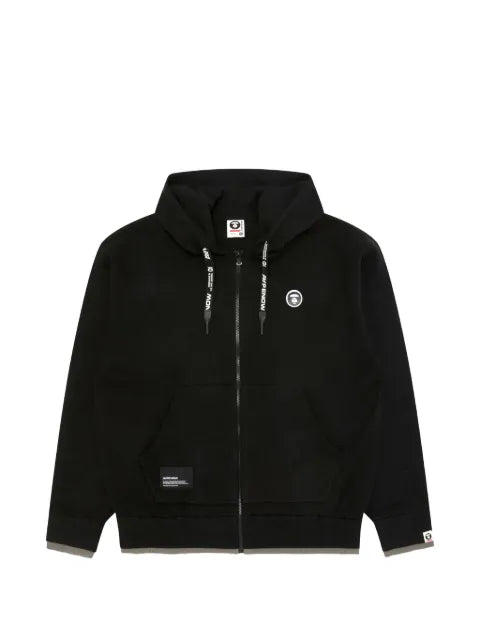AAPE BY *A BATHING APE® logo-patch zip-up hoodie